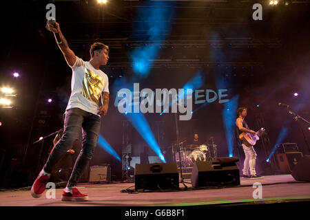 Grugliasco, Turin, Italien. Juni 2016. Grudorf Festival, Benji&Fede live vorführen Credit: Daniele Baldi Stockfoto