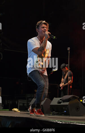 Grugliasco, Turin, Italien. Juni 2016. Grudorf Festival, Benji&Fede live vorführen Credit: Daniele Baldi Stockfoto