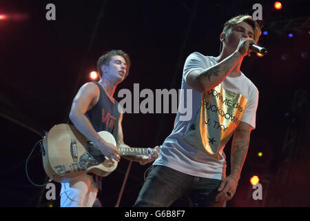 Grugliasco, Turin, Italien. Juni 2016. Grudorf Festival, Benji&Fede live vorführen Credit: Daniele Baldi Stockfoto