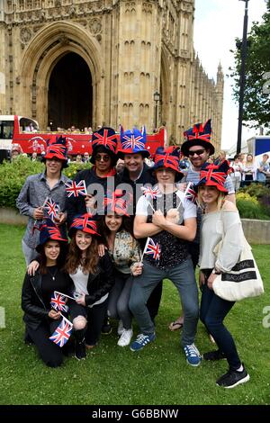 Austritt-Feier am EU-Referendum Ergebnis Tag in London. Stockfoto