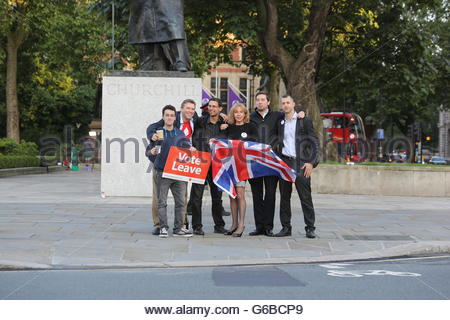 Westminster, London, UK. 24. Juni 2016. EU-Referendum: Lassen Sie Unterstützer, Westminster. Bildnachweis: Reallifephotos/Alamy Live-Nachrichten Stockfoto