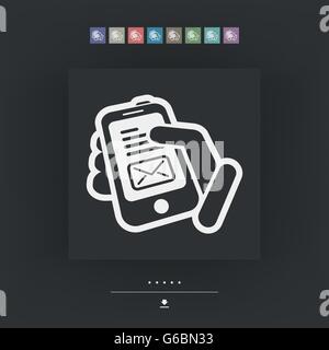 Nachricht auf Smartphone-Symbol Stock Vektor
