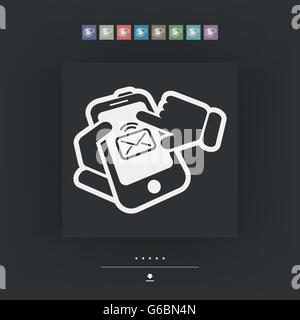 Smartphone-Mail-Symbol Stock Vektor