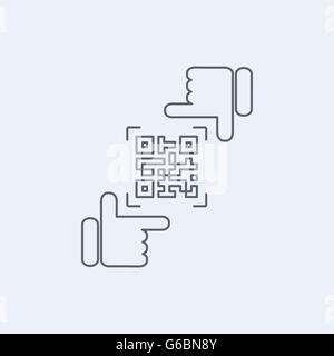 QR Code Rahmung Stock Vektor