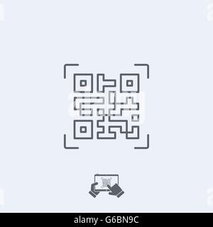 QRCode dünne Symbol Stock Vektor