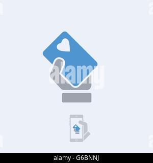 Herz-Karte-Symbol Stock Vektor