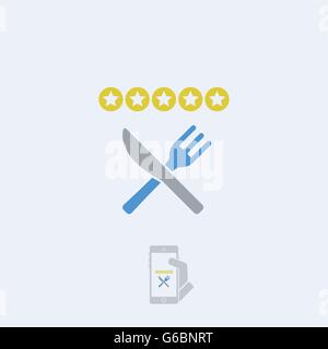Restaurant-Bewertung-Symbol Stock Vektor