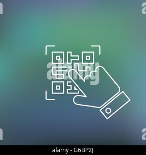 QRCode dünne Symbol Stock Vektor