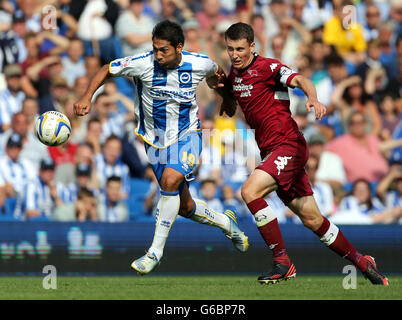 Fußball - Himmel Bet Meisterschaft - Brighton und Hove Albion gegen Derby County - AMEX Stadion Stockfoto