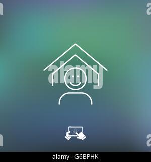 Immobilien-Symbol - Thin Serie Stock Vektor