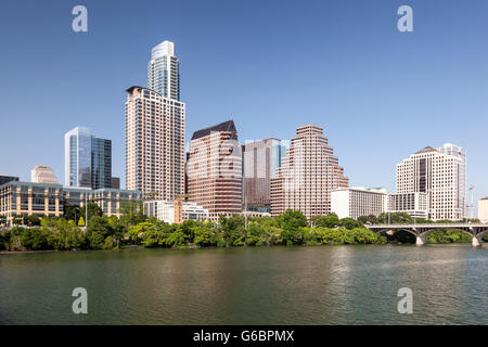 Downtown Skyline von Austin, Texas Stockfoto