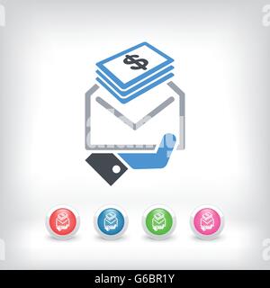 Umschlag mit Geld (Dollar) Stock Vektor