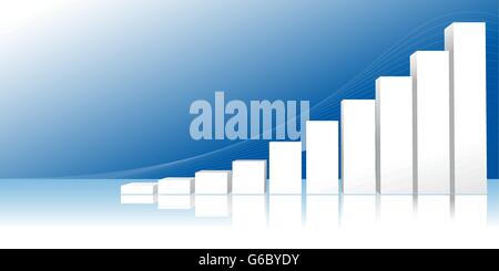 Vektor-Illustration von statistischen Diagramm mit zunehmender Stock Vektor