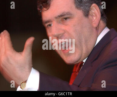 Gordon Brown CBI Rede Stockfoto