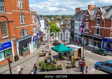 Zentrum von Ross-on-Wye, Herefordshire Stockfoto