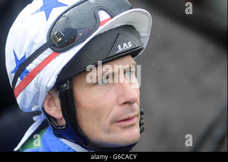 Jockey Pat Smullen, nachdem er Vallado zum Sieg bei den Tattersalls Ireland Super Auction Sale Stakes während des Galileo Futurity Stakes Day auf der Curragh Racecourse, Co Kildare, Irland, gefahren war. DRÜCKEN SIE VERBANDSFOTO. Bilddatum: Samstag, 24. August 2013. Siehe PA Story RACING Curragh. Der Bildnachweis sollte lauten: Barry Cronin/PA Wire Stockfoto