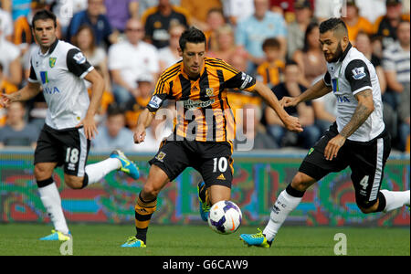 Fußball - Barclays Premier League - Hull City Tiger V Norwich City - KC Stadium Stockfoto