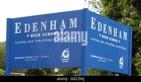 Edenham High School Finanzierung problem Stockfoto