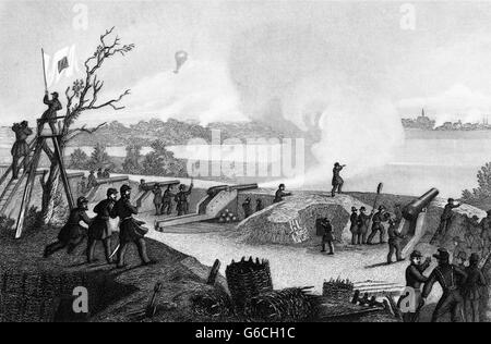 1860ER JAHRE MAI 1862 TRUPPEN MCCLELLANS UNION BEI DER BELAGERUNG VON YORKTOWN, VIRGINIA Stockfoto