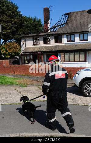 Durham House explosion Stockfoto