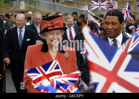 Königin Elizabeth II in Sheffield Stockfoto