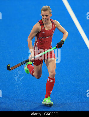 Großbritanniens Alex Danson tagsüber vier von der FIH Womens Champions Trophy in der Queen Elizabeth Olympic Park, London. Stockfoto