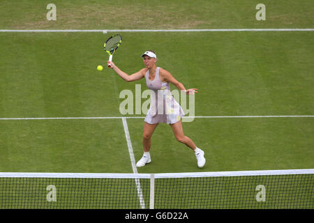 Eastbourne, Vereinigtes Königreich. 22. Juni 2016.  Dänemarks Caroline Wozniack in Aktion gegen Monica Puig von Puerto Rico an der Aegon International Eastbourne Tennis Turnier © James Boardman Alamy Live News Stockfoto