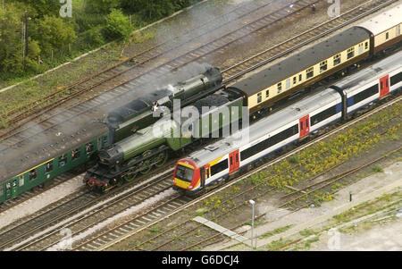 Dampf-Züge-Pass Stockfoto