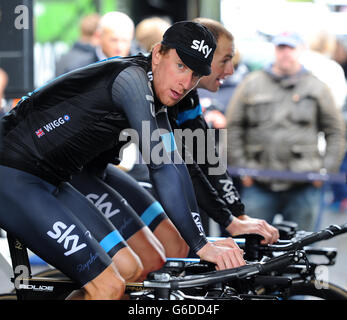 Fahrradtour - 2013 von Großbritannien - Stufe - Knowsley Stockfoto