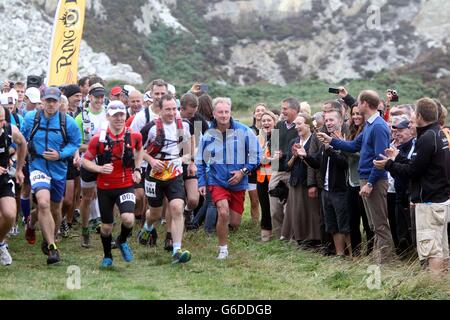 Ring o-Feuer Anglesey Küsten Ultramarathon Stockfoto