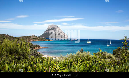 Isola Tavolara Insel von Porto San Paolo Sardinien Italien Stockfoto