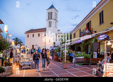 San Teodoro bei Nacht Sardinien Italien Stockfoto