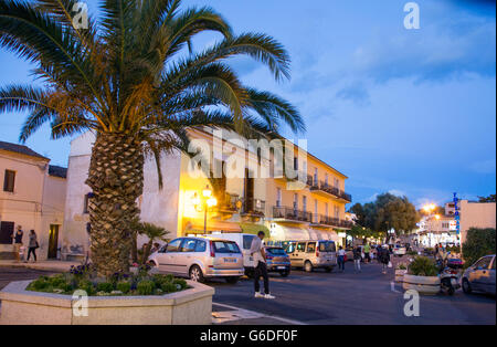 San Teodoro bei Nacht Sardinien Italien Stockfoto