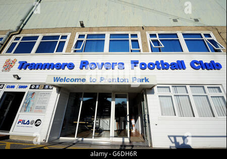 Fußball - Johnstone's Paint Trophy - Northern Area - First Round - Tranmere Rovers gegen Fleetwood Town - Prenton Park. Ein allgemeiner Blick auf den Prenton Park, Heimat von Tranmere Rovers Stockfoto