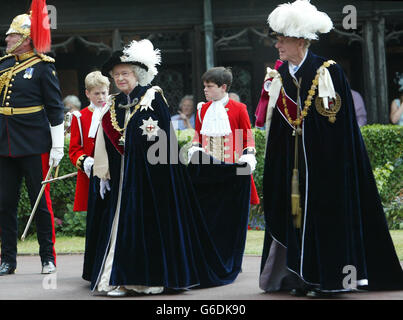 Zeremonie der Strumpfband-Prozession Stockfoto