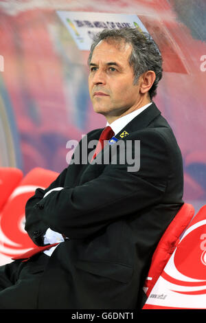 Fußball - FIFA Fußball-Weltmeisterschaft Qualifikation - Gruppe C - Österreich / Republik Irland - Ernst Happel Stadium. Österreich-Cheftrainer Marcel Koller Stockfoto