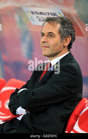 Fußball - FIFA Fußball-Weltmeisterschaft Qualifikation - Gruppe C - Österreich / Republik Irland - Ernst Happel Stadium. Österreich-Cheftrainer Marcel Koller Stockfoto