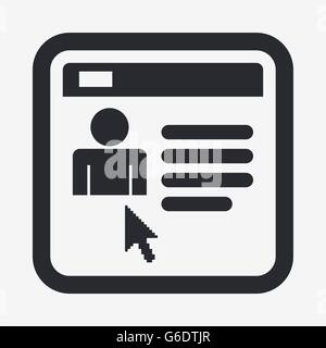 Vektor-Illustration der einzelnen isolierten persönlichen ID-Symbol Stock Vektor