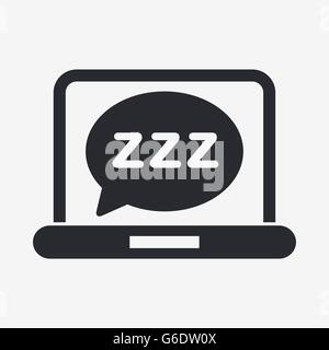 Vektor-Illustration Symbol "einzelne isolierte Standby-pc" Stock Vektor