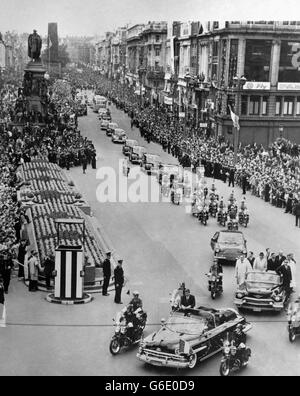 Politik - Präsident Kennedy Besuch in Irland - Dublin Stockfoto