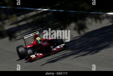 Ferrari Felipe Massa aus Brasilien während des Trainingstages für den Großen Preis von Italien 2013 beim Autodromo di Monza in Monza, Italien. Stockfoto