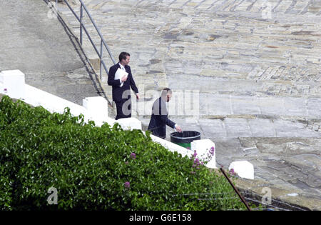 Blaue Flagge Strand Award Stockfoto