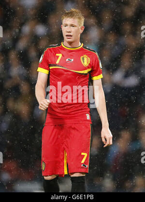 Der Belgier Kevin De Bruyne während des WM-Qualifying, Gruppe A Spiel im Hampden Park, Glasgow. DRÜCKEN Sie VERBANDSFOTO. Bilddatum: Freitag, 6. September 2013. Siehe PA Geschichte FUSSBALL Schottland. Bildnachweis sollte lauten: Danny Lawson/PA Wire. EINSCHRÄNKUNGEN: Nutzung unterliegt Einschränkungen. . Kommerzielle Nutzung nur mit vorheriger schriftlicher Zustimmung der Scottish FA. Weitere Informationen erhalten Sie unter +44 (0)1158 447447. Stockfoto