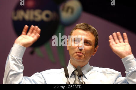 Unison Konferenz - Dave Prentis Stockfoto