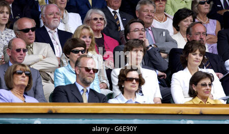 Cherie Blair und Dyke Wimbledon Stockfoto