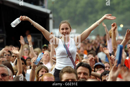 Partei in den Park-fans Stockfoto