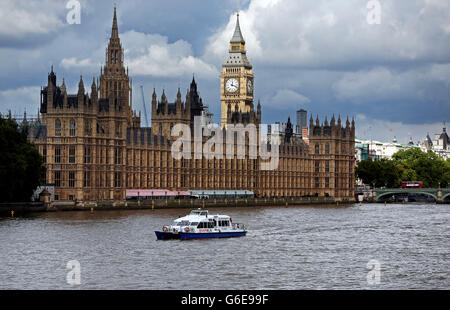 Blick Auf Die Stadt - London. Eine allgemeine Ansicht der Houses of Parliament in Central London Stockfoto