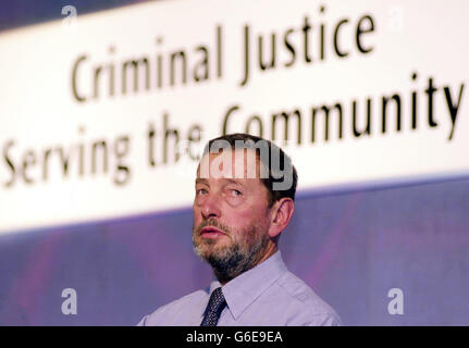 Blunkett - Kriminelle Gerechtigkeit-Konferenz Stockfoto