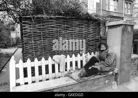 Politik - Tony Benn Tramp - Holland Park Avenue, London Stockfoto