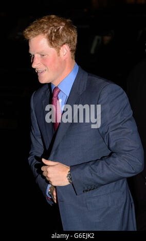 Prinz Harry bei einem Empfang für MapAction in der Royal Society, London. Stockfoto